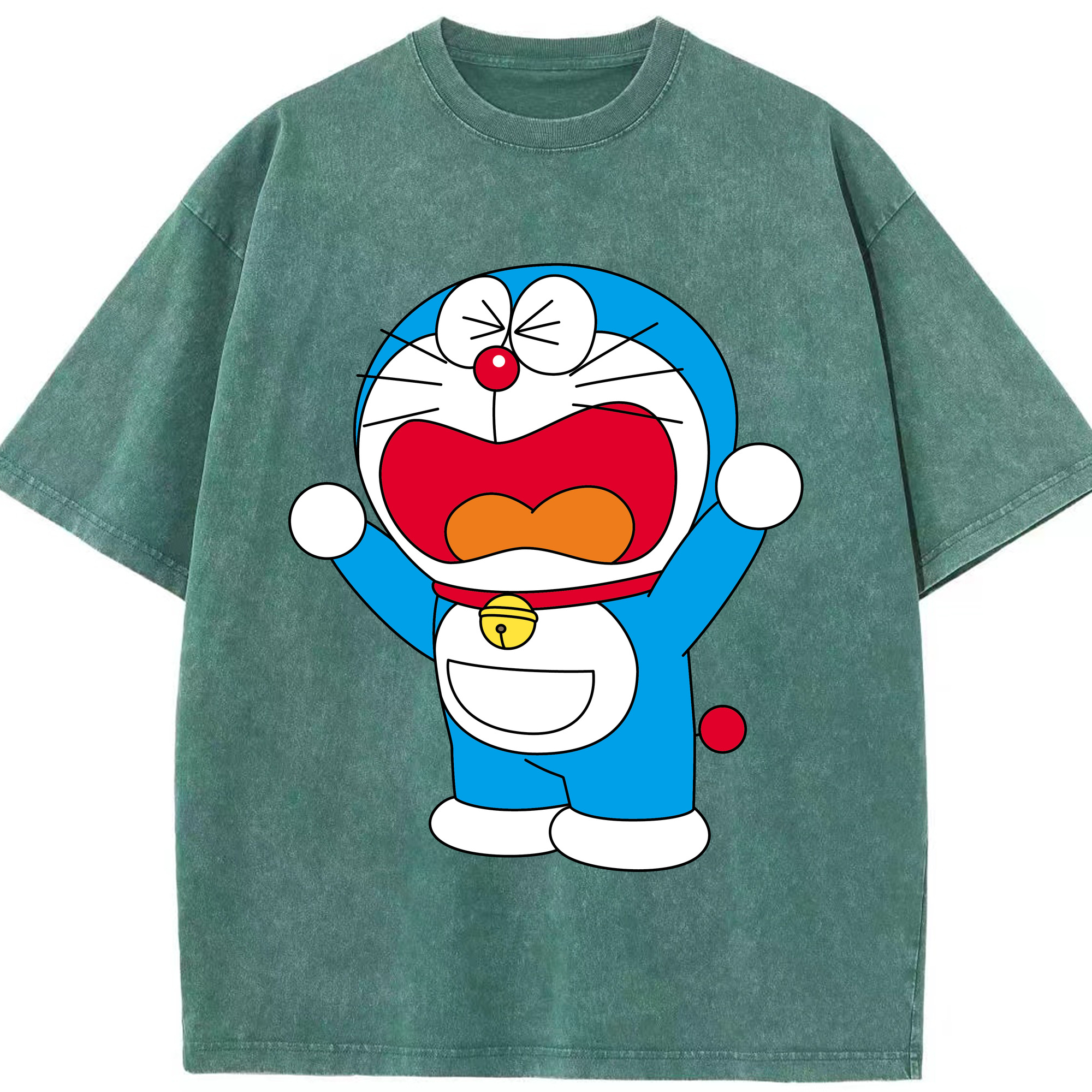 （画像用） ドラえもん Doraemon 綿100% ヴィンテージ風 半袖Tシャツ（フロントプリント）